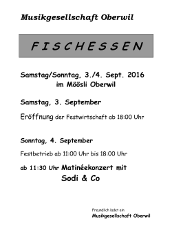 fischessen - Musikgesellschaft Oberwil