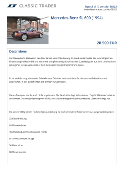Mercedes-Benz SL 600 (1994) 28.500 EUR
