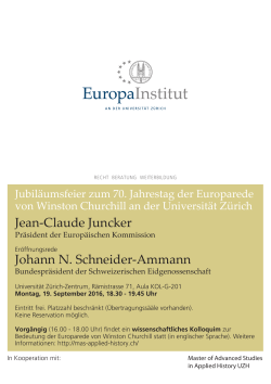Jean-Claude Juncker Johann N. Schneider-Ammann