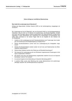 Drucksachen allgemein - Nieders&auml;chsischer Landtag