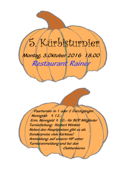5. Kürbisturnier