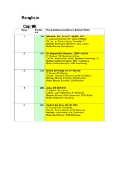 Rangliste Caprilli 1