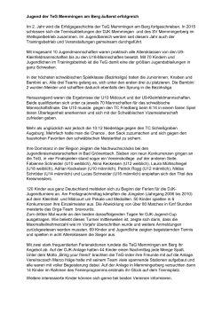 der Bericht - DJK SV Memmingen Ost