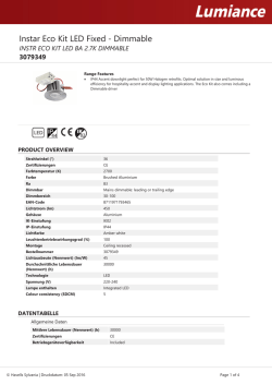 INSTR ECO KIT LED BA 2.7K DIMMABLE