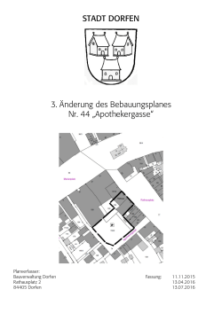 STADT DORFEN 3. Änderung des Bebauungsplanes Nr. 44