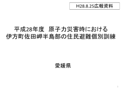 平成28年度原子力災害時における伊方町佐田岬半島部の住民