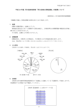 河川点検士資格試験 - 河川技術者資格（河川維持管理技術者・河川点検