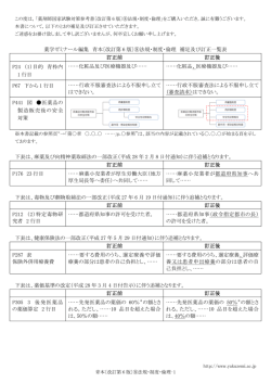 薬学ゼミナール編集 青本〔改訂第 6 版〕⑧法規・制度・倫理 補足及び
