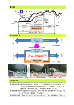 主な利用状況 利用者の声 案内図