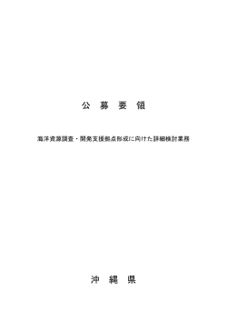 公 募 要 領 沖 縄 県