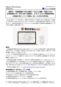 不動産情報やSNS 投稿データなどと連携・可視化できる