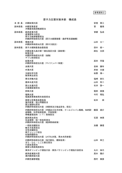 （参考資料2）原子力災害対策本部構成員