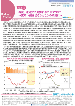 再度、通貨安に見舞われた南アフリカ ～変革へ舵を切るかどうかの岐路