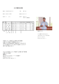 競技結果 - 釧路風林カントリークラブ