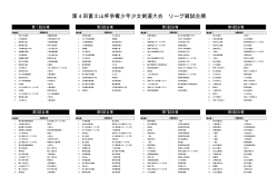 予選リーグ試合順（PDF） - 富士山杯争奪少年少女剣道大会
