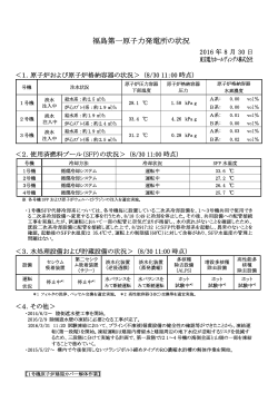 福島第一原子力発電所の状況