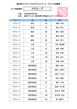 第24回ヤングアーチストピアノコンクール ファイナル受付・演奏開始予定
