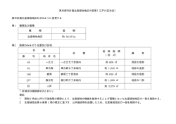 東京都市計画生産緑地地区の変更（江戸川区決定） 都市計画生産緑地