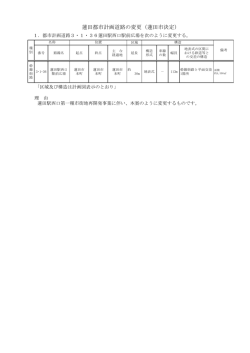 蓮田都市計画道路の変更（蓮田市決定）