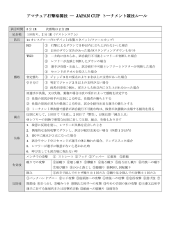 ルール対比表 - NPO法人 全日本新空手道連盟
