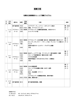 行程表