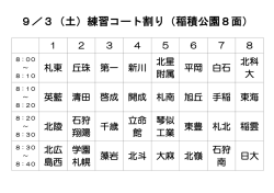 稲積8面練習コート割
