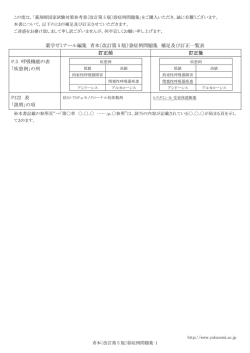 薬学ゼミナール編集 青本〔改訂第 5 版〕⑩症例問題集 補足及び訂正