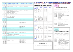 公民館クラブ・婦人会講座・体育協会等