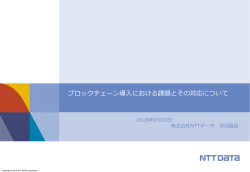 ブロックチェーン導入における課題とその対応について [PDF 2284KB]