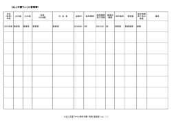 （法人文書ファイル管理簿）