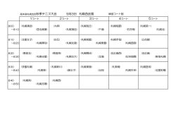 札幌西会場 練習コート割