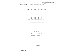 Page 1 博 士 論 文 概 要 運動を含む電磁場の境界要素解析に関する