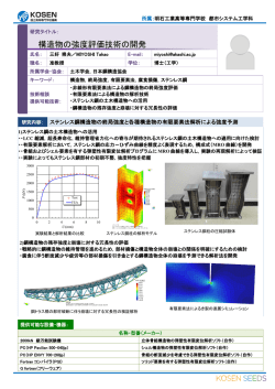 構造物の強度評価技術の開発