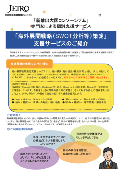 「海外展開戦略（SWOT分析等）策定」 支援サービスのご紹介
