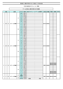 中央大会タイムスケジュール