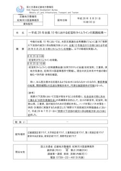 ～平成 28 年台風 10 号における紀宝町タイムラインの実践結果～
