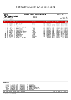 JAPANKARTスタート練習講義 文部科学大臣杯