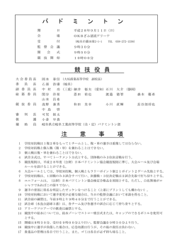 競技別プログラム - 岐阜県高等学校体育連盟