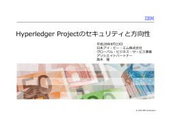 Hyperledger Projectのセキュリティと方向性 [PDF 909KB]