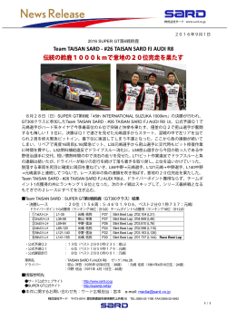 Team TAISAN SARD - #26 TAISAN SARD FJ AUDI R8 伝統の鈴鹿