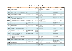 販売チケット一覧 - まなみーる 岩見沢市民会館・文化センター