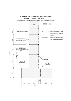 建設機械施工（押土・整地作業） 実技試験用コース図