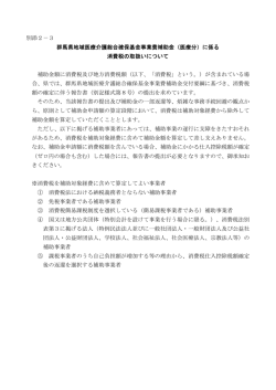 別添2－3 消費税の取扱いについて（PDF：61KB）