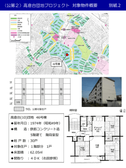別紙2「高倉台団地プロジェクト対象物件概要」（PDF形式：483KB）