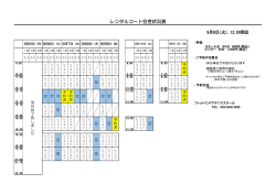 レンタルコート空き状況表 - フィットインドアテニススクール