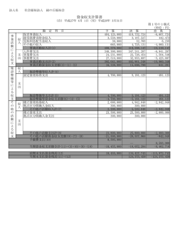 資金収支計算書 - 社会福祉法人 緑の丘福祉会
