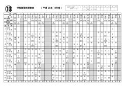 学科教習時間割表 （ 平成 28年 10月度 ）
