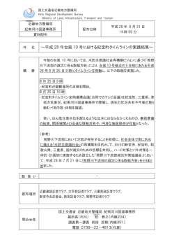 ～平成 28 年台風 10 号における紀宝町タイムラインの実践結果～