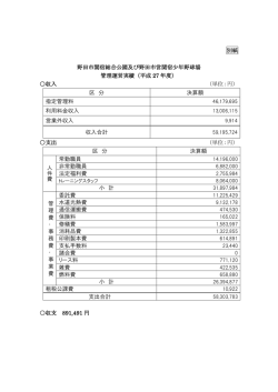 別紙 管理運営実績 （PDF 85.0KB）
