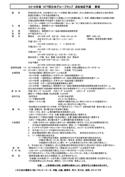 2016年度 NTT西日本グループカップ 浜松地区予選